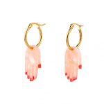 hand earrings white