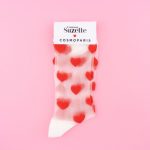 coucou suzette sheer socks red hearts