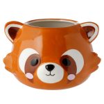red panda ceramic pot