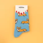 coucou suzette cotton socks corgi