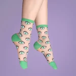 coucou suzette green eye sheer socks