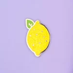 coucou suzette pin glittery yellow lemon