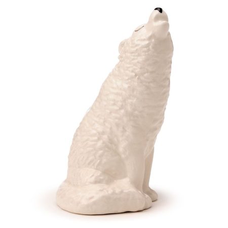 ceramic salt and pepper shakers white wolf