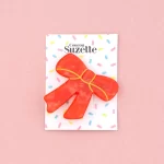 coucou suzette red bow hair clip