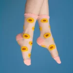 coucou suzette sunflower sheer socks