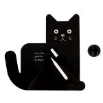 fridge magnetic board meow black