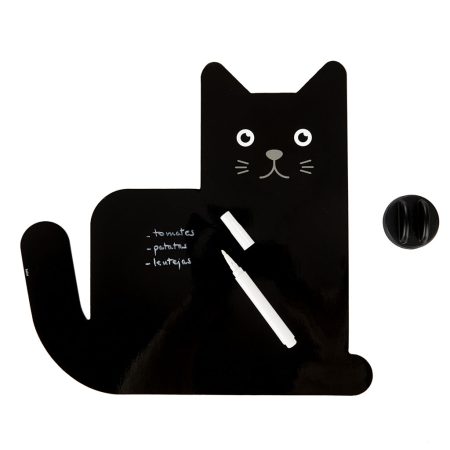 fridge magnetic board meow black