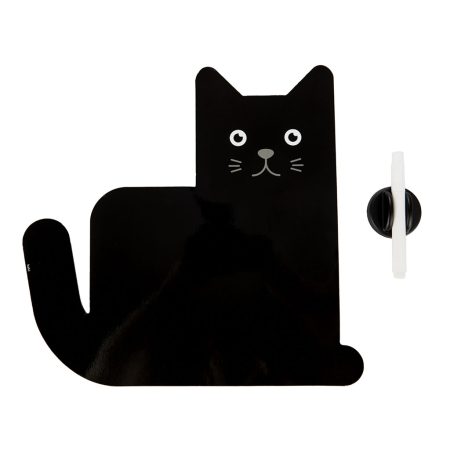 fridge magnetic board meow black