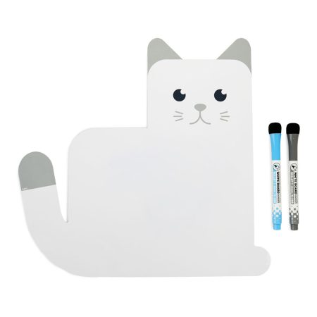 fridge magnetic board meow white