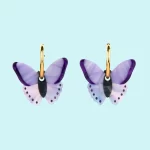 coucou suzette purple butterfly earrings