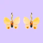 coucou suzette yellow butterfly earrings