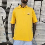 Vintage PUMA Yellow Polo T-Shirt L-XL