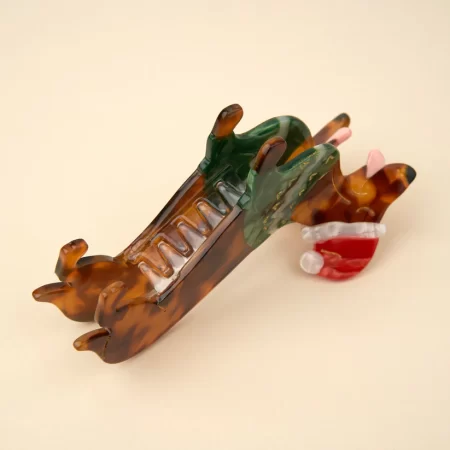 coucou suzette hair claw christmas dachshund dog