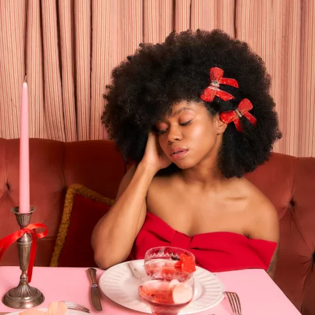 coucou suzette hair claw red ribbon