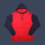 Vintage CHAMPION Red & Black Hoodie L