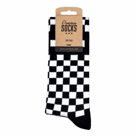 american socks checkerboard mid high one size