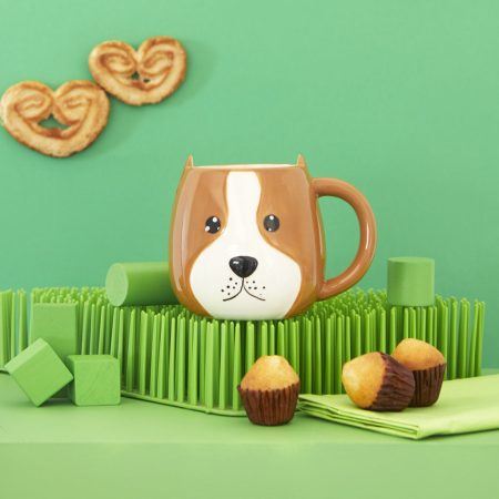 balvi ceramic mug shaped dog