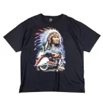 Vintage AMERICAN NATIVE CHIEF x ROCKVOLUTION Graphic T-Shirt XL-XXL