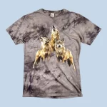 Vintage WOLVES x HARLEQUIN 100% Organic Cotton Graphic T-Shirt M