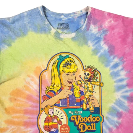 MY FIRST VOODOO DOLL Tie Dye T-SHIRT L