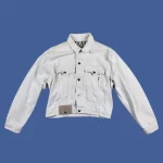Vintage BRYN STELL Women's White Denim Jacket M