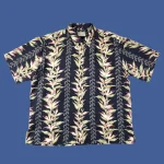Vintage LEAVES Hawaiian Short Sleeve Shirt XL-XXL