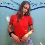 Vintage OLYMPIA Made in Western Germany Women's Cycling Jersey S