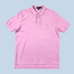 Vintage POLO RALPH LAUREN Pink Polo T-Shirt L