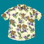 Vintage TIGERS Hawaiian Short Sleeve Shirt M