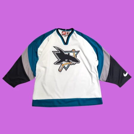 Rare 90s SAN JOSE SHARKS x NIKE NHL Jersey L-XL