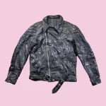 Vintage DROSPO Leather Biker Jacket M