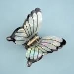 coucou suzette white butterfly hair claw κλαμερ μαλλιων απρη πεταλουδα