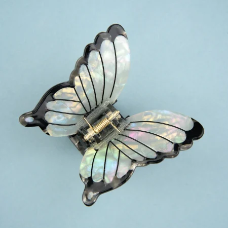 coucou suzette white butterfly hair claw κλαμερ μαλλιων απρη πεταλουδα