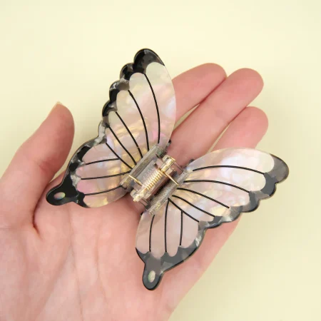 coucou suzette white butterfly hair claw κλαμερ μαλλιων απρη πεταλουδα