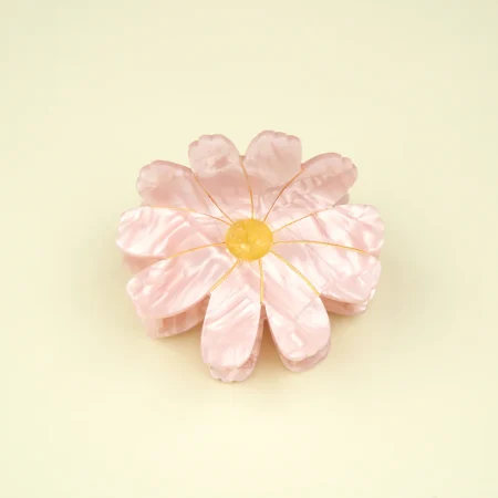 coucou suzette hair claw pink flower cosmos κλαμερ μαλλιων ροζ λουλουδι κοσμος