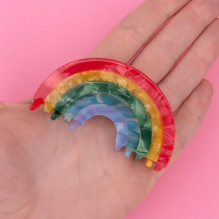 coucou suzette hair claw rainbow κλαμερ μαλλιων ουρανιο τοξο πολυχρωμο