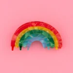 coucou suzette hair claw rainbow κλαμερ μαλλιων ουρανιο τοξο πολυχρωμο