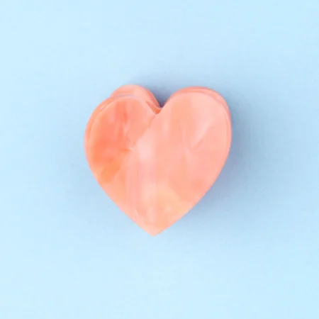 coucou suzette pink heart mini hair claw μικρο κλαμερ μαλλιων ροζ καρδια
