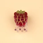 coucou suzette mini hair claw rasberry red μικρο κλαμερ μαλλιων σμεουρο κοκκινο