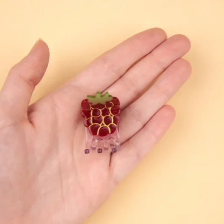 coucou suzette mini hair claw rasberry red μικρο κλαμερ μαλλιων σμεουρο κοκκινο
