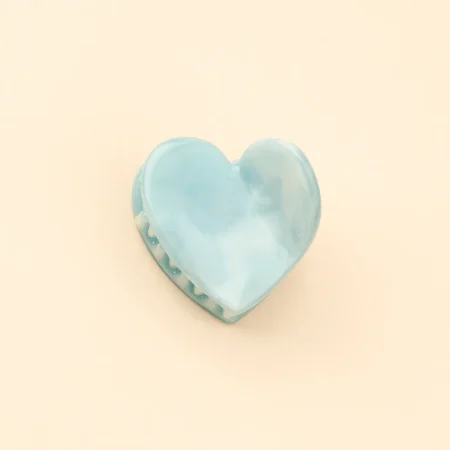 coucou suzette mini hair claw sky blue heart μικρο κλαμερ μαλλιων γαλαζια καρδια