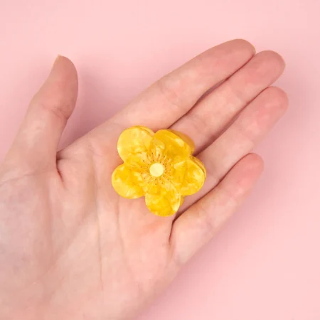 coucou suzette mini hair claw buttercup flower μικρο κλαμερ μαλλιων νεραγκουλα λουλουδι