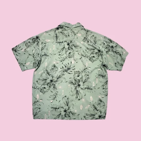 100% Silk Hawaiian Short Sleeve Shirt L-XL