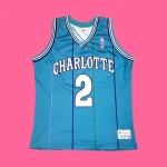 Vintage CHAMPION CHARLOTTE HORNETS x LARRY JOHNSON NBA Jersey L