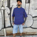 Vintage LEVI'S Striped T-Shirt XL