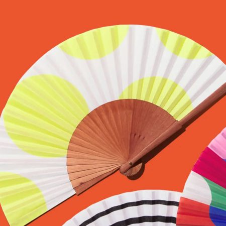 a fan of handmade in spain βενταλια αξεσουαρ ξυλινη fluo dots