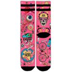 american socks signature graphic mid high pink καλτσες ροζ cycling beast