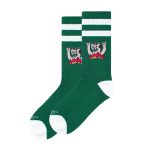 american socks mid high καλτσες green white πρασινο ασπρο heavy cat
