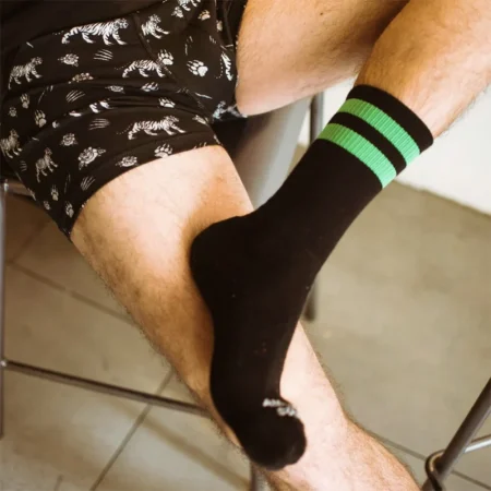 american socks mid high καλτσες μαυρες πρασινο black green ghostbusters