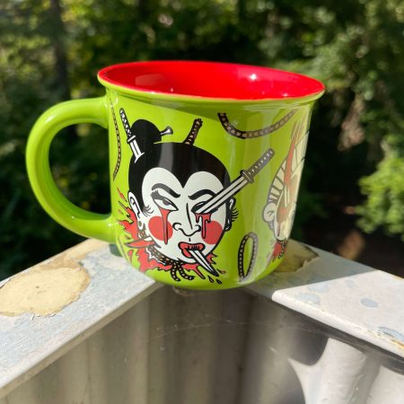 mug heldbergs games japanese style namakubi drama for advanced users green κουπα καφε γιαπωνεζικο
